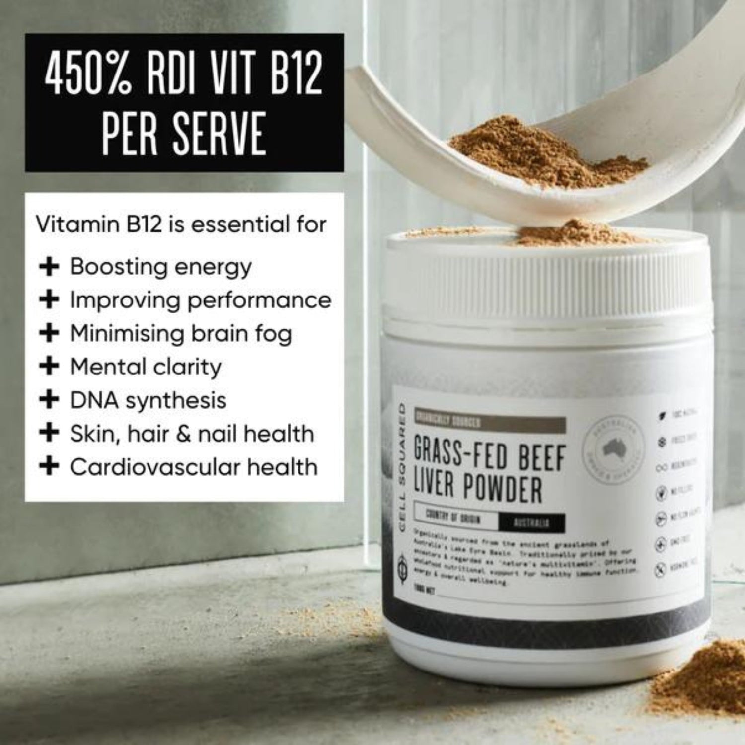 ACO Certified Organic Grass Fed Beef Liver Powder Vitamins and Health
