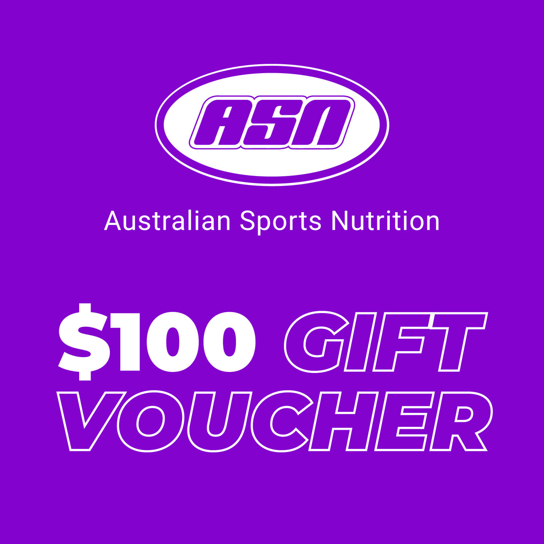 Australian Sports Nutrition Gift Card $100