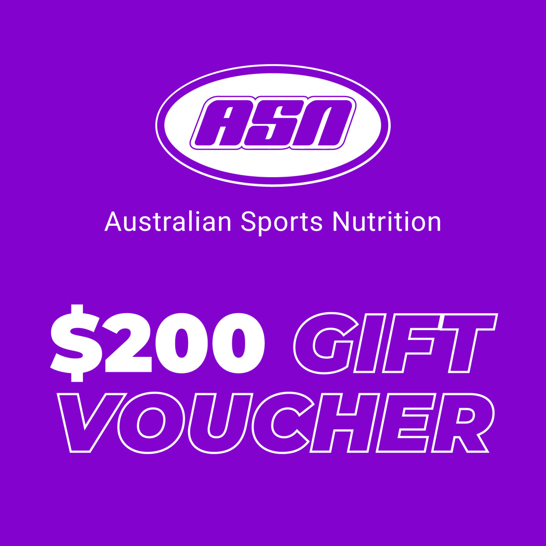 Australian Sports Nutrition Gift Card $200