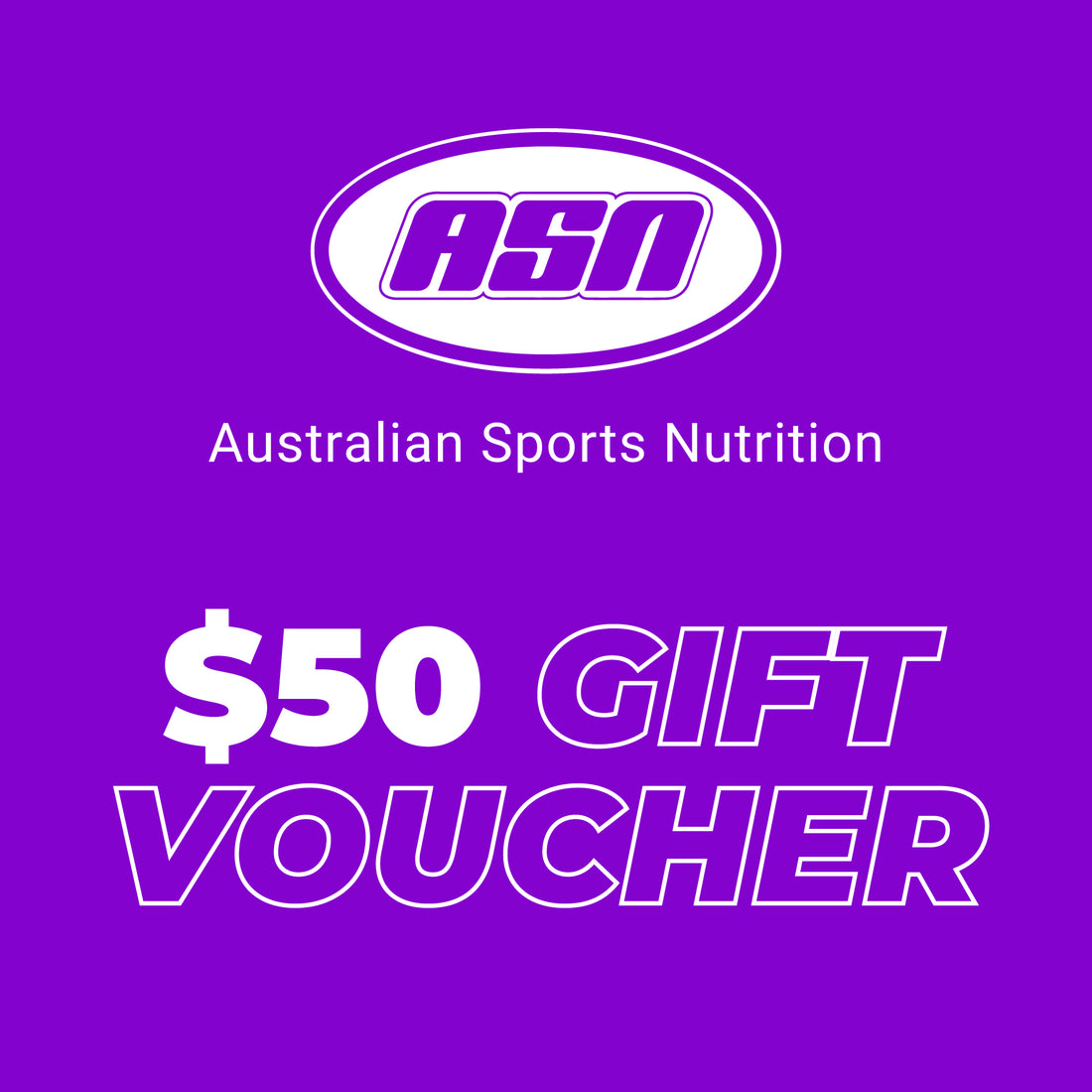 Australian Sports Nutrition Gift Card $50