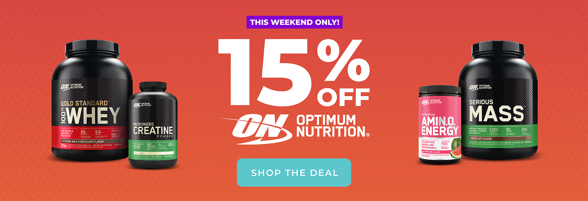 15% off Optimum Nutrition