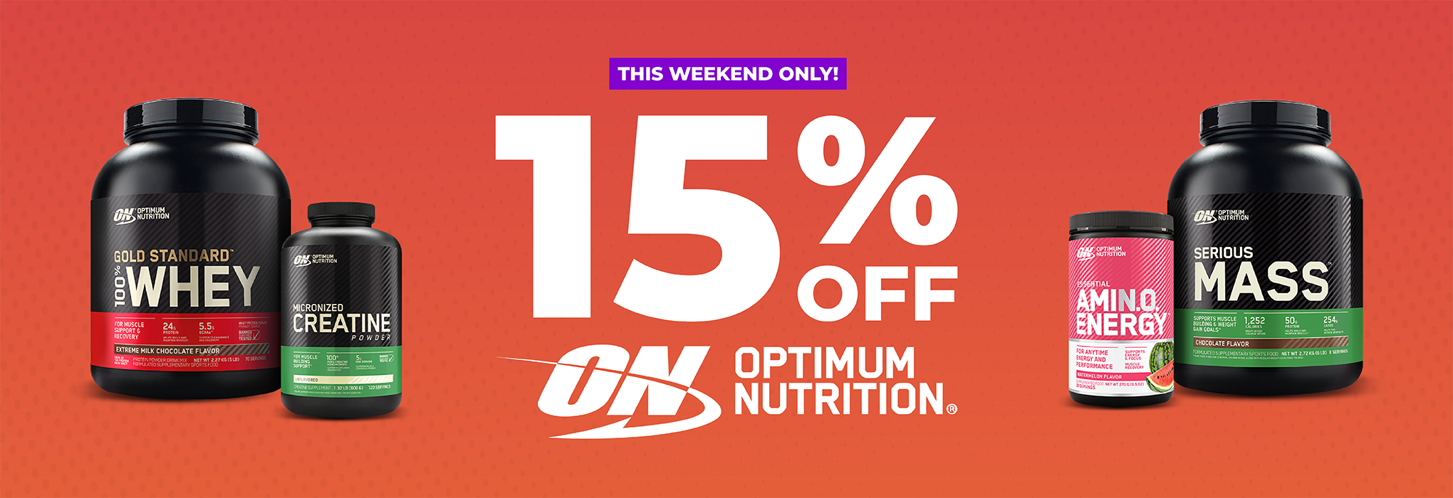 15% off Optimum Nutrition