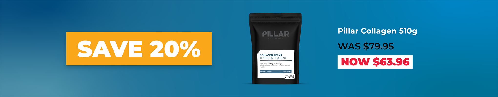 SAVE 20% Pillar Collagen 510g | Great Health Reset