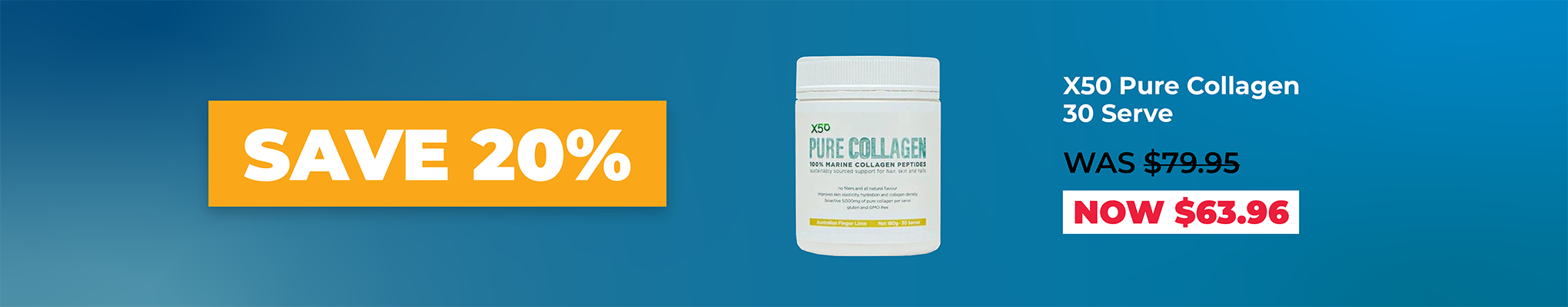 20% OFF X50 Pure Collagen Protein | Great Health Reset