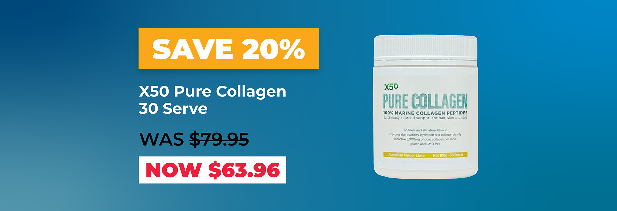 20% OFF X50 Pure Collagen Protein | Great Health Reset