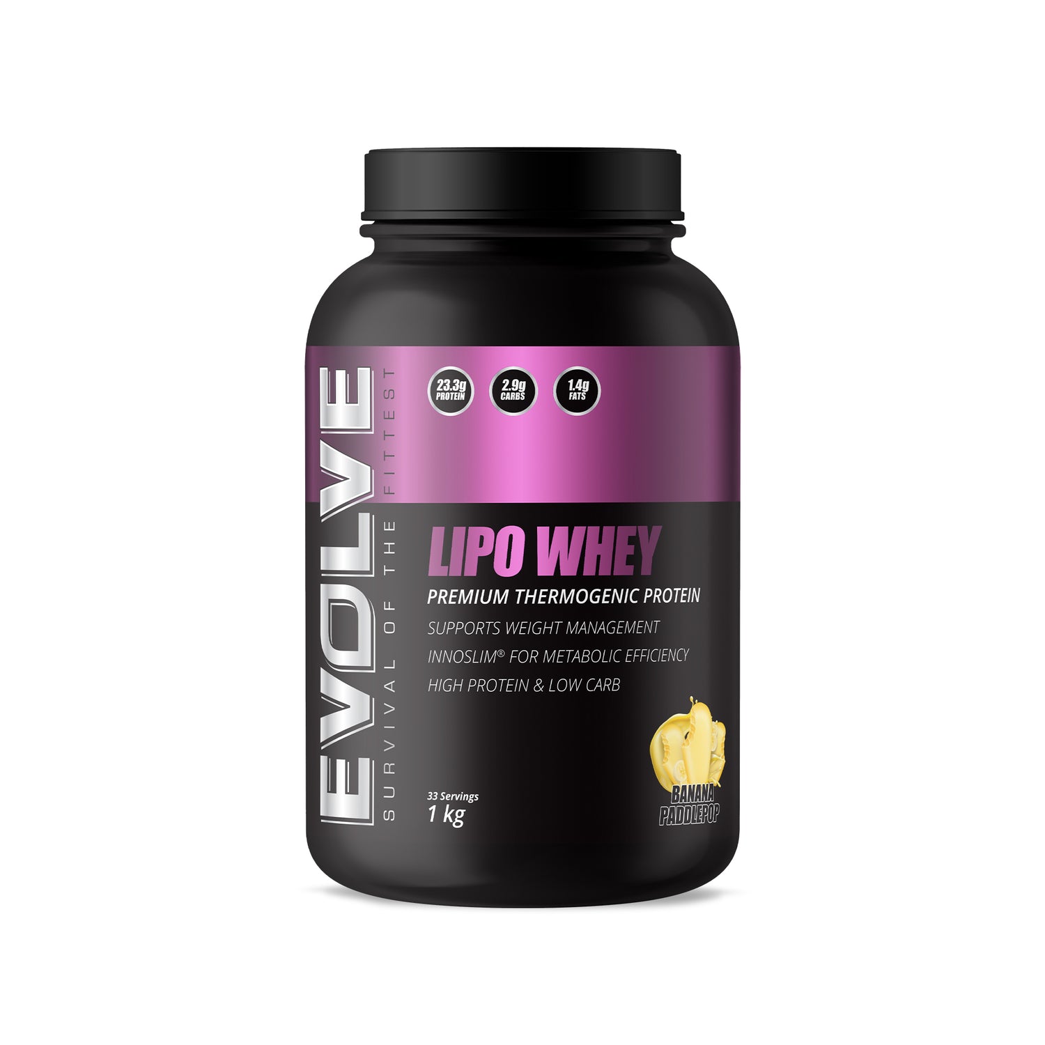 Evolve Lipo Whey 1kg - Banana