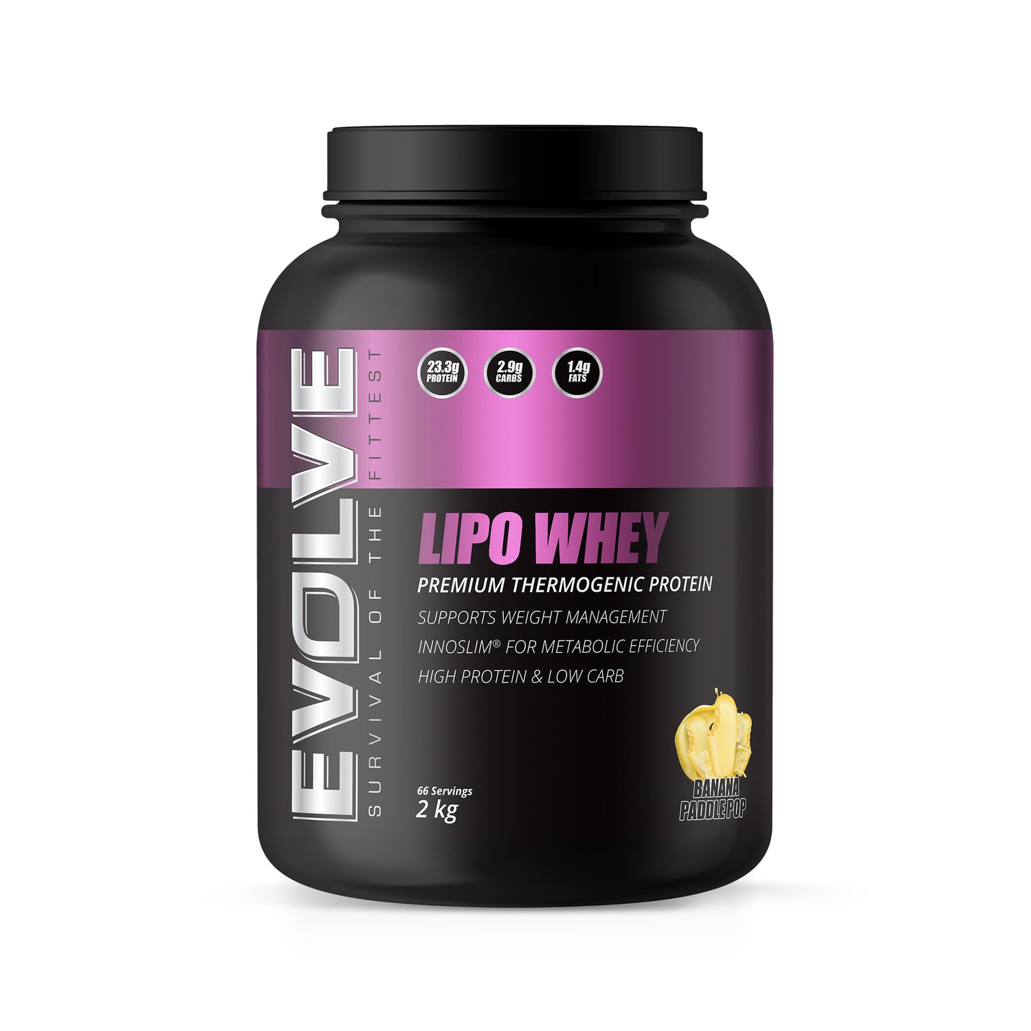 Evolve Lipo Whey 2kg - Banana