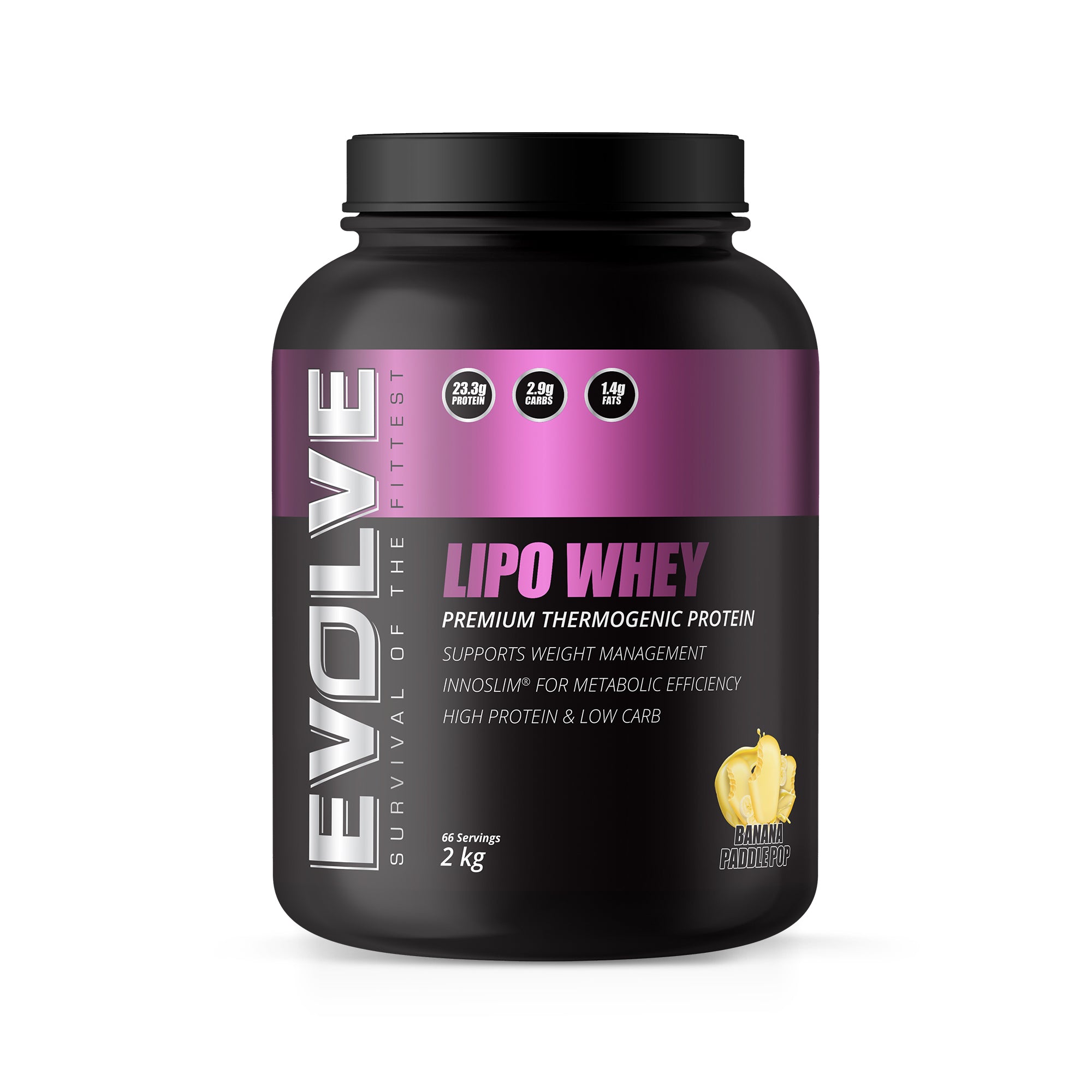 Evolve Lipo Whey 2kg - Banana