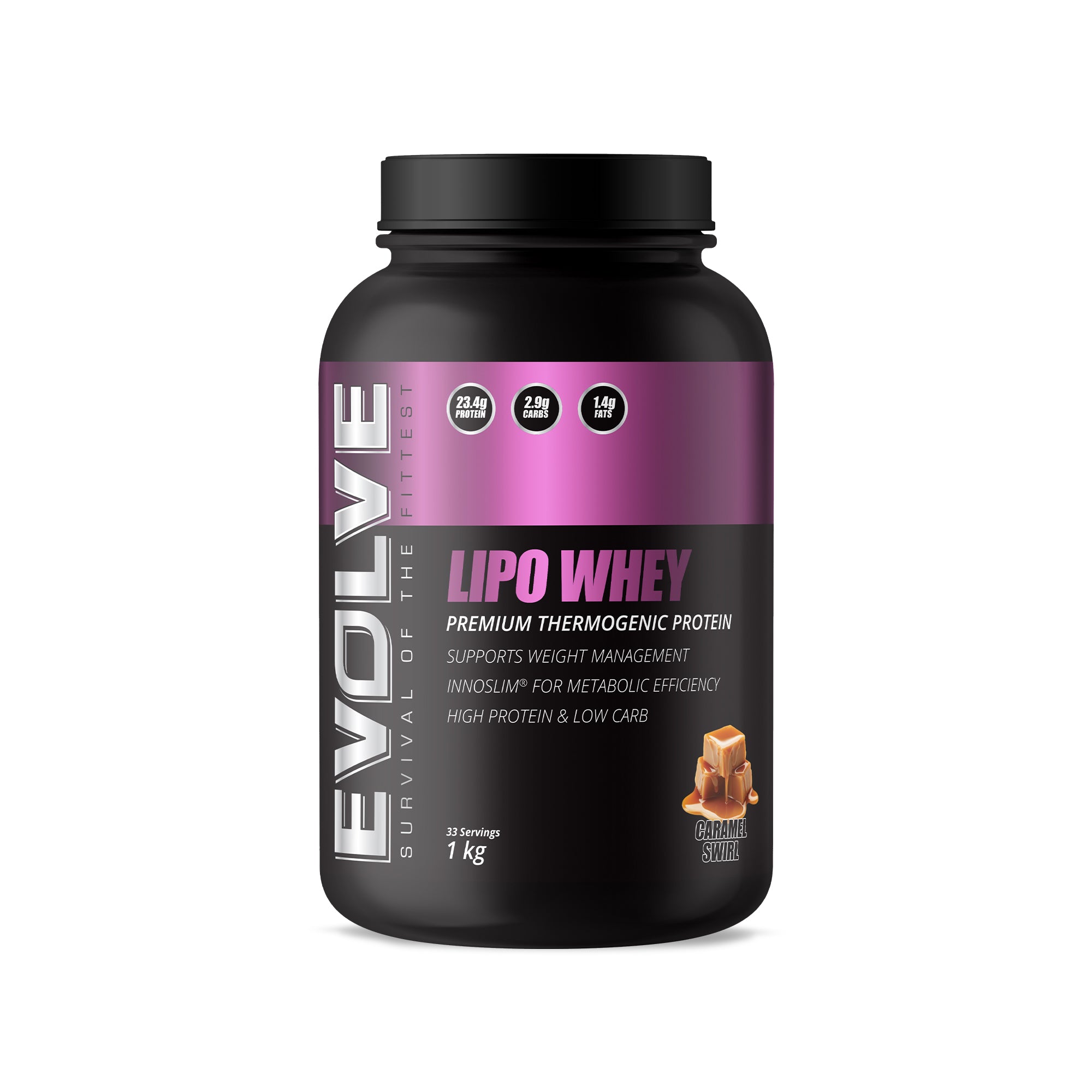 Evolve Nutrition Lipo Whey 1kg - Caramel Swirl