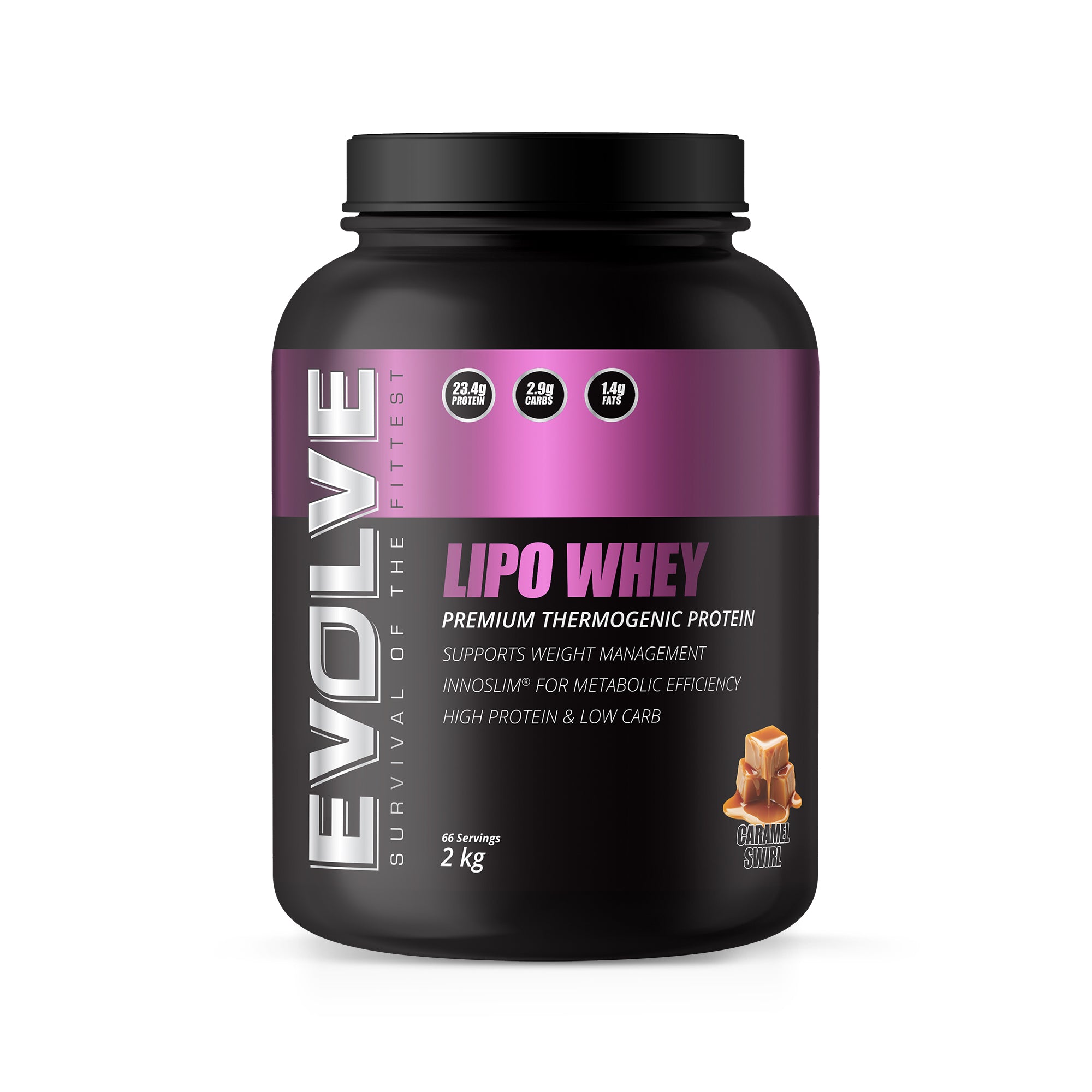 Evolve Nutrition Lipo Whey 2kg - Caramel Swirl