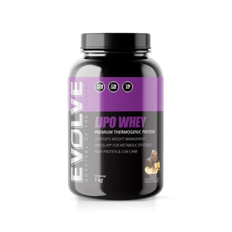 Evolve Lipo Whey 1kg - Choc Honeycomb