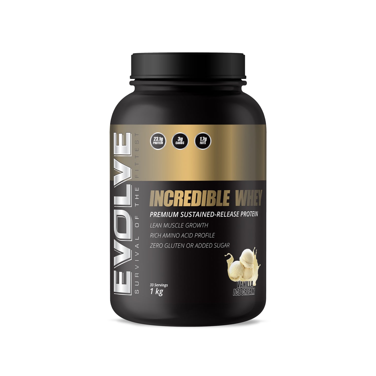 Evolve Incredible Whey - 1kg Vanilla