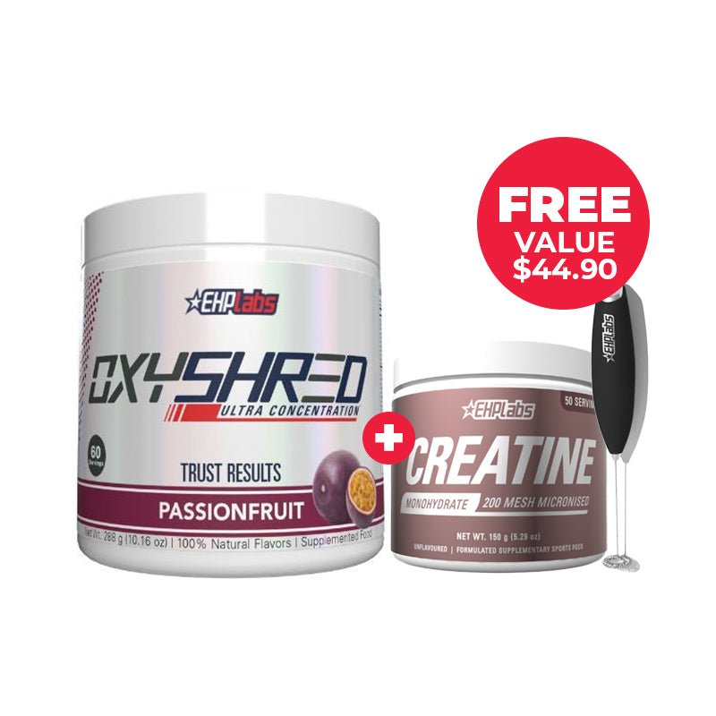 FREE Creatine + Mixer when you buy EHP Labs Oxyshred | Value $44.90