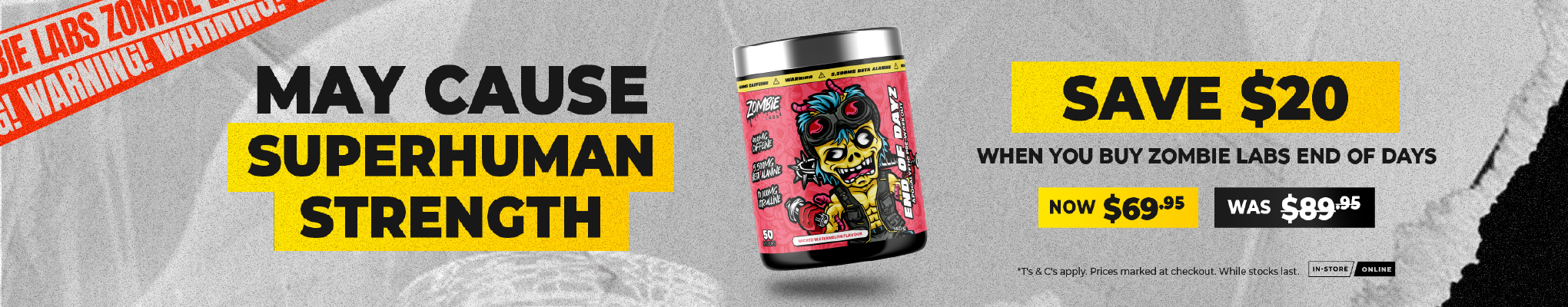 SAVE $20 Zombie Labs End of Days | December Deals