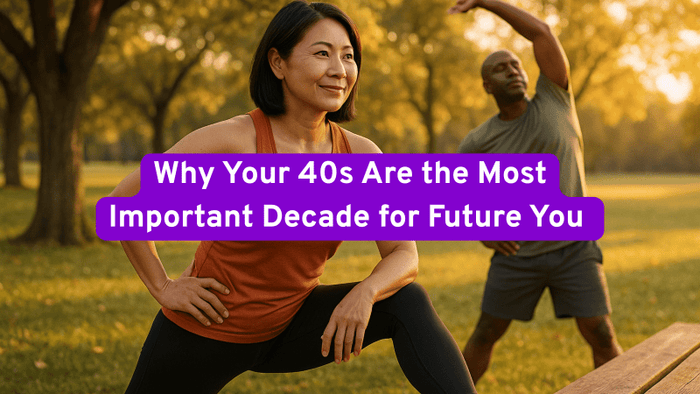 man and women stretching