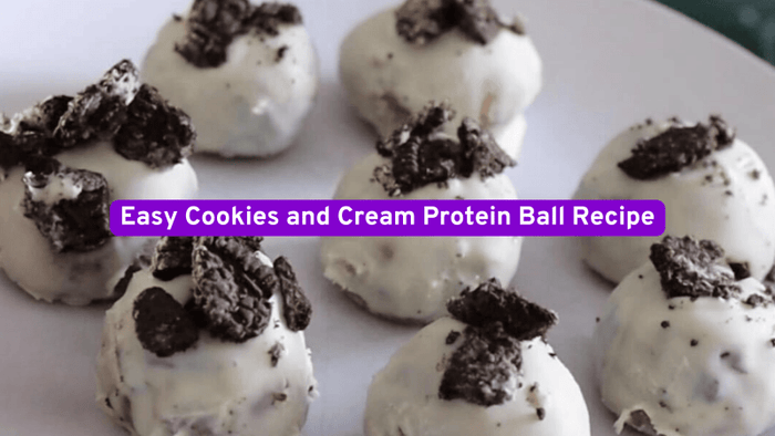 cookies and cream protein ball