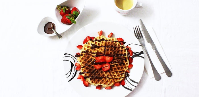 Chocolate Sweet Potato Waffles