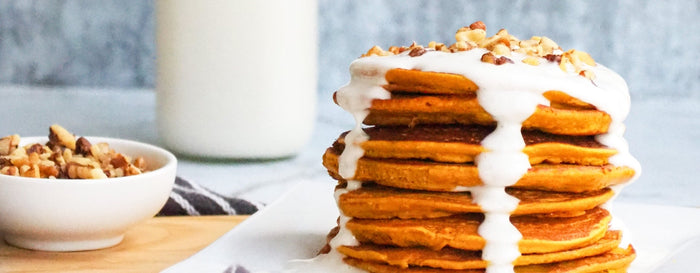 Pumpkin Cheesecake Protein Pancakes