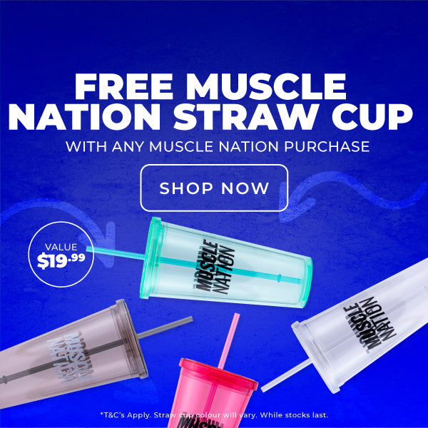 FREE Muscle Nation Straw Cup with any Muscle Nation Purchase