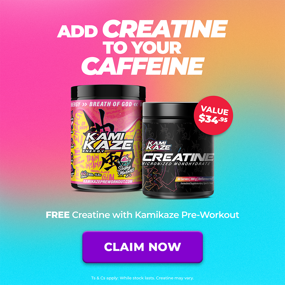 FREE Creatine with Kamikaze Athletic Sports | Value $34.95