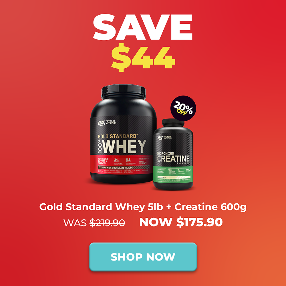 SAVE $44 Gold Standard Whey Creatine Bundle | 20% OFF Optimum Nutrition
