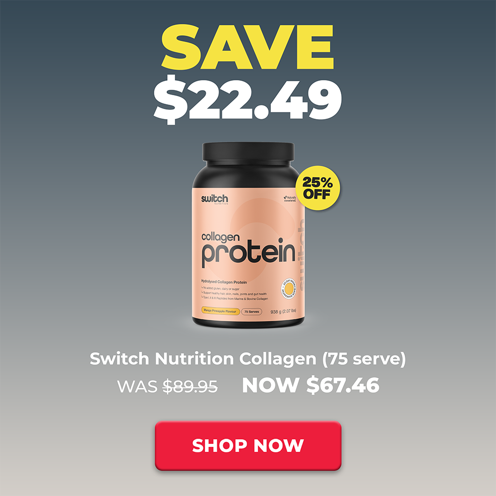 SAVE $22.49 Switch Nutrition Collagen | 25% OFF Switch Nutrition