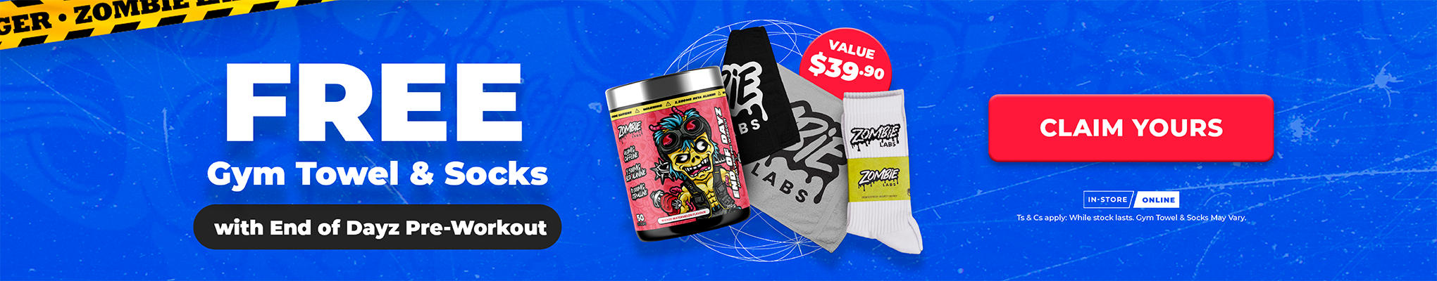 FREE Gym Towel & Socks with End of Days Pre Workout