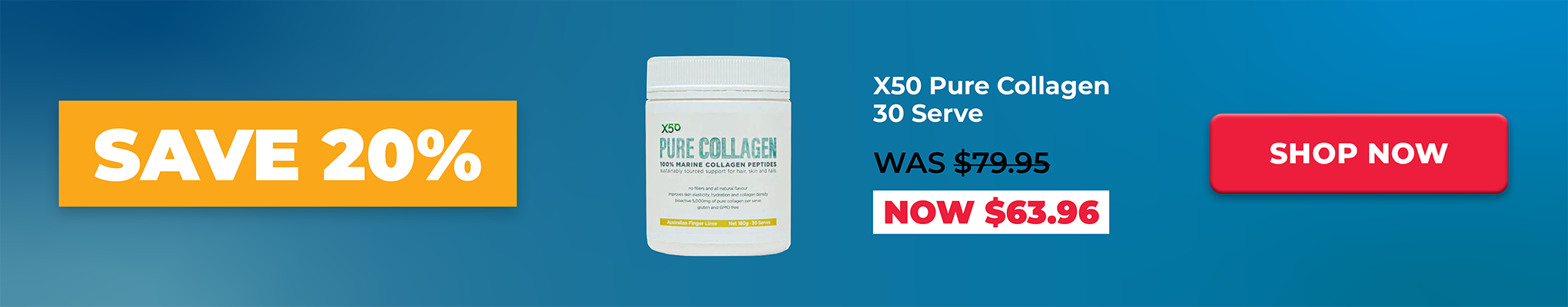 20% OFF X50 Pure Collagen Protein | Great Health Reset