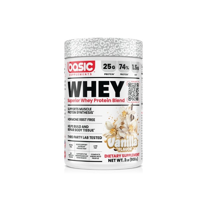 Basic Supplements Whey 908g - Vanilla