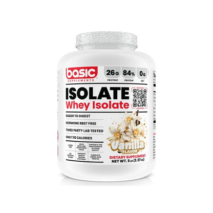 Basic Supplements Isolate 2.27kg - Vanilla