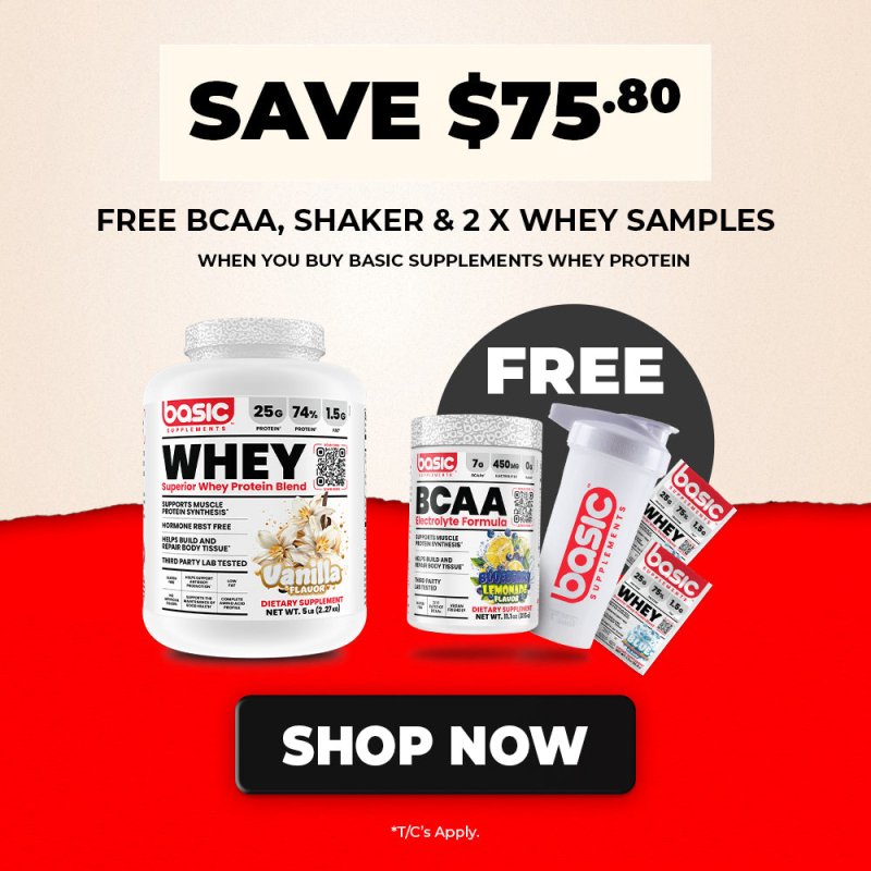 SAVE $75.80 when you buy Basic Supplements Whey