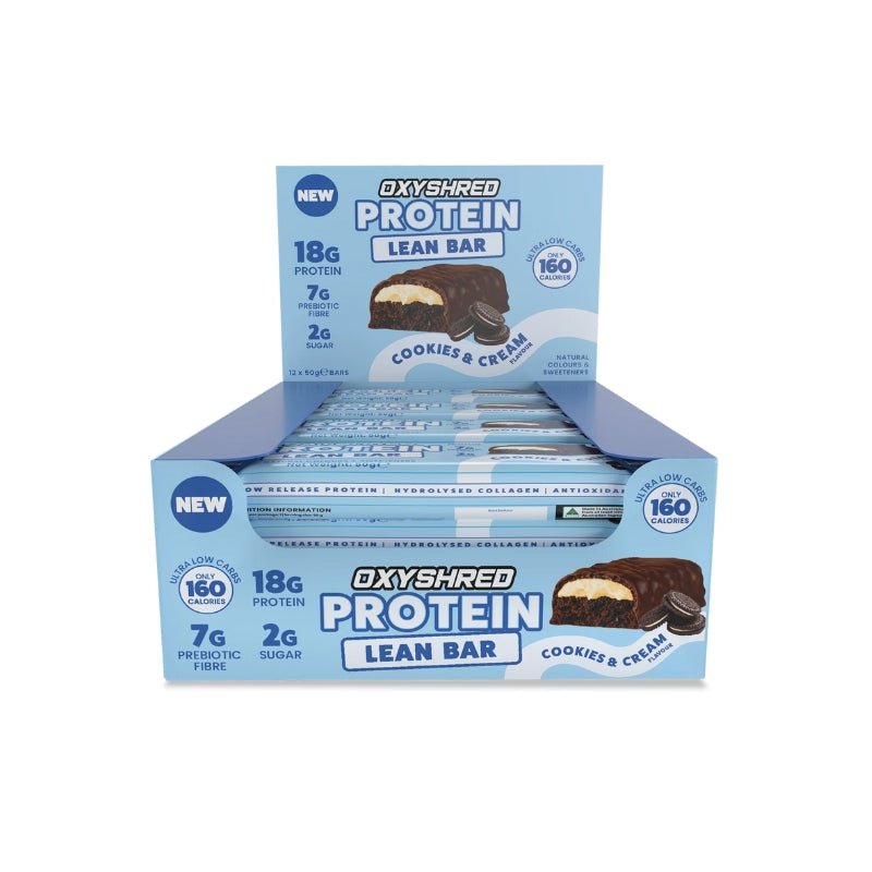 EHP Oxyshred Protein Lean Bar Cookies &amp; Cream Box of 12