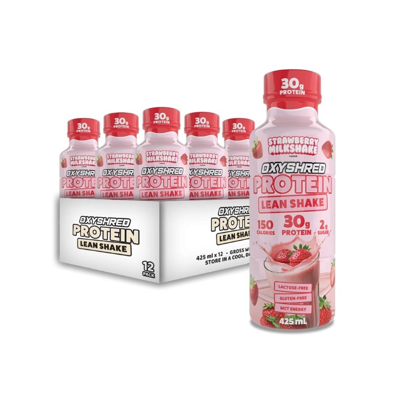 EHP Labs Oxyshred Protein Lean Shake - Case of 12 Strawberry Milkshake