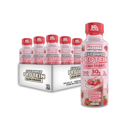 EHP Labs Oxyshred Protein Lean Shake - Case of 12 Strawberry Milkshake