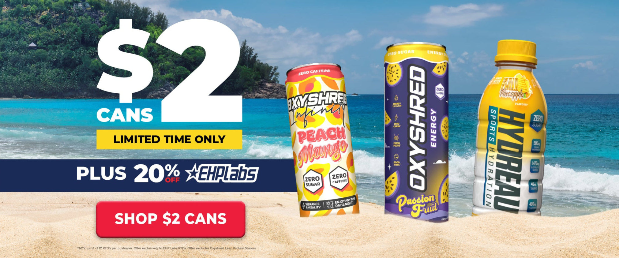 $2 CAN DAY | EHP Labs + 20% OFF the entire range