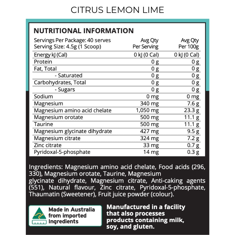 Evolve Magnesium M4 NIP
 - Citrus Lemon Lime