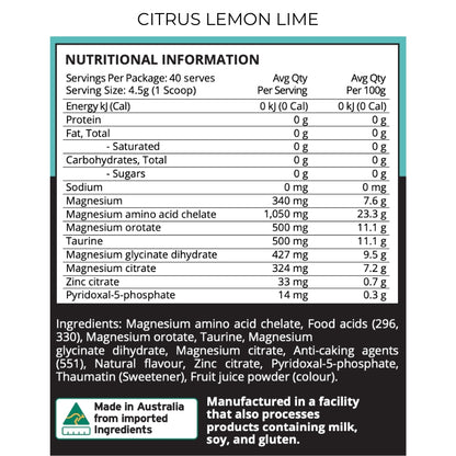 Evolve Magnesium M4 NIP
 - Citrus Lemon Lime