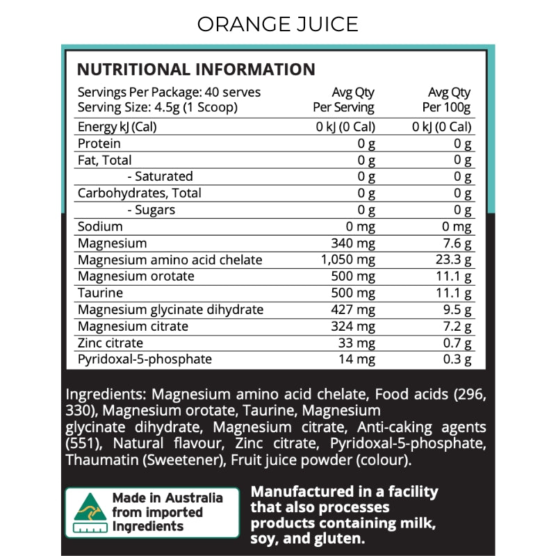 Evolve Magnesium M4 NIP
 - Orange Juice