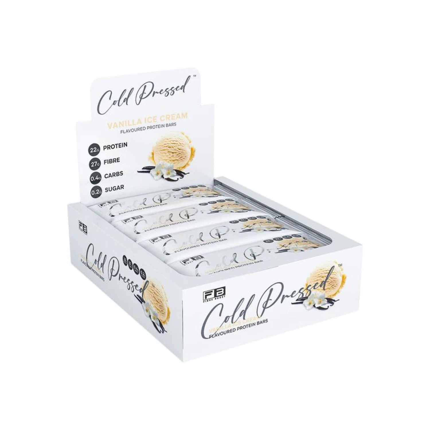 Fibre Boost Cold Pressed Bars - Box of 12 Vanilla