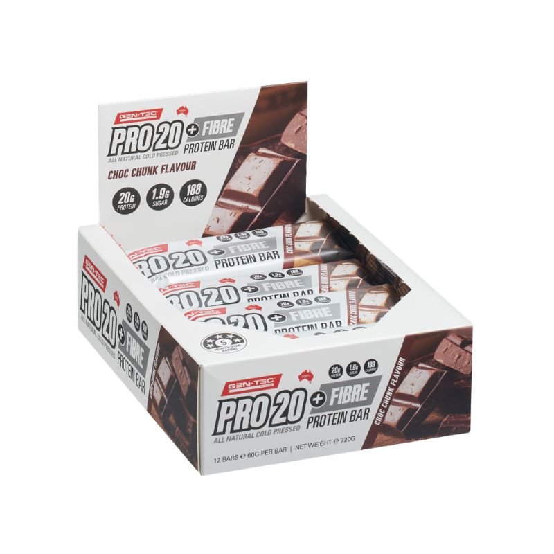 Gen-Tec Pro 20 + Fibre Protein Bar 60g Gen-Tec Nutrition