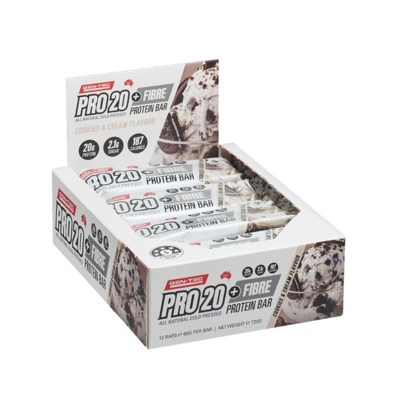 Gen-Tec Pro 20 + Fibre Protein Bar 60g Gen-Tec Nutrition