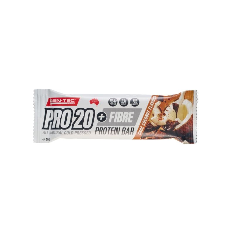 Gen-Tec Pro 20 + Fibre Protein Bar 60g Gen-Tec Nutrition
