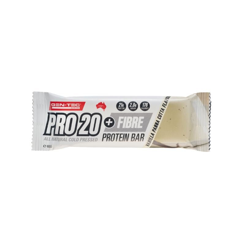 Gen-Tec Pro 20 + Fibre Protein Bar 60g Gen-Tec Nutrition