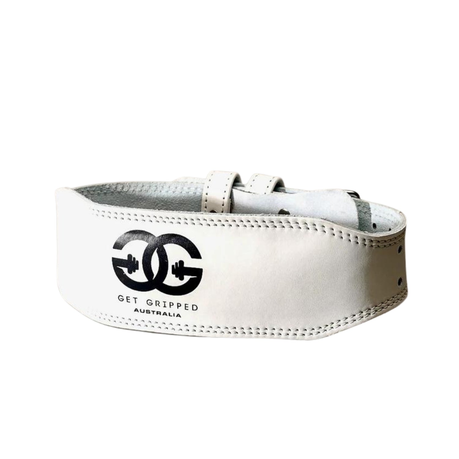 Get Gripped Leather Belt White
