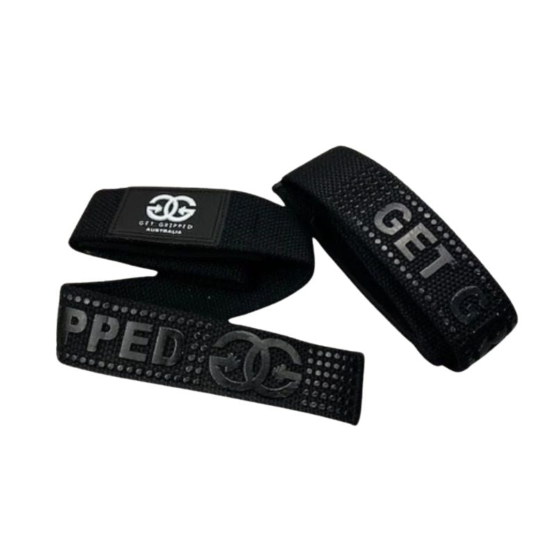 Get Gripped Silicone Lifting Straps - Black