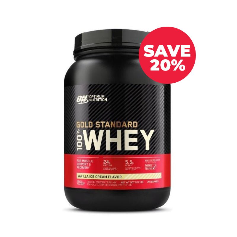 Gold Standard Whey Vanilla Ice Cream 2lb SAVE 20%