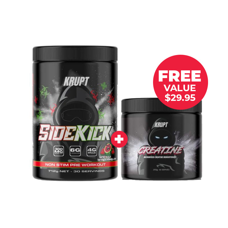 KRUPT Side Kick Non-Stim + FREE Creatine | Value $29.95