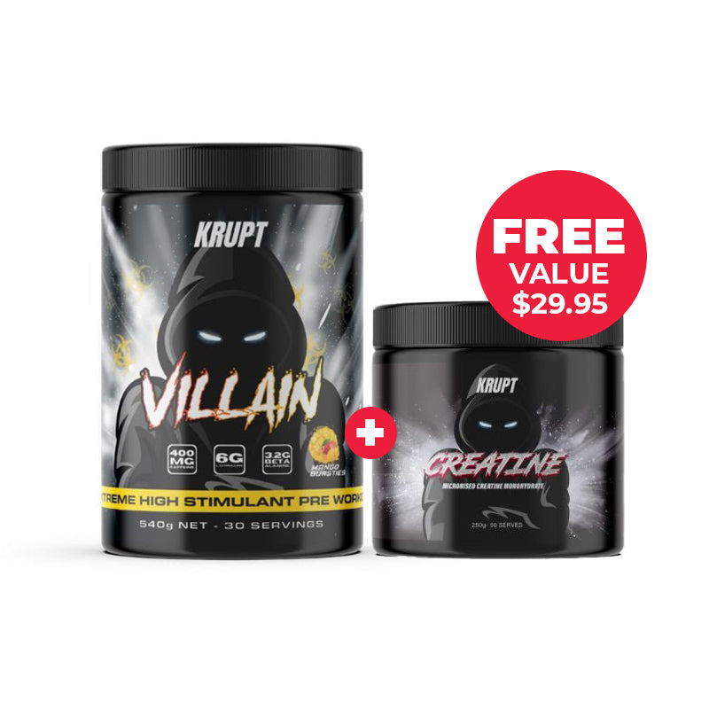 KRUPT Villain + FREE Creatine | Value $29.95