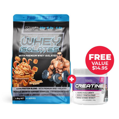 FREE CREATINE | Maxs Supplements Pro Series Whey Isolate