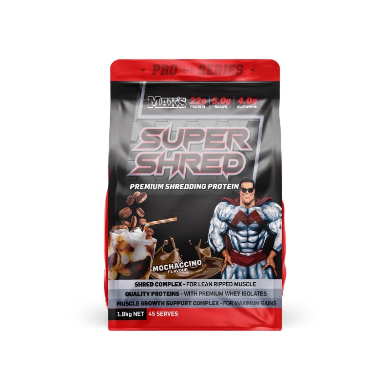 Maxs Supplements Pro Series Super Shred 1.8kg Mocha